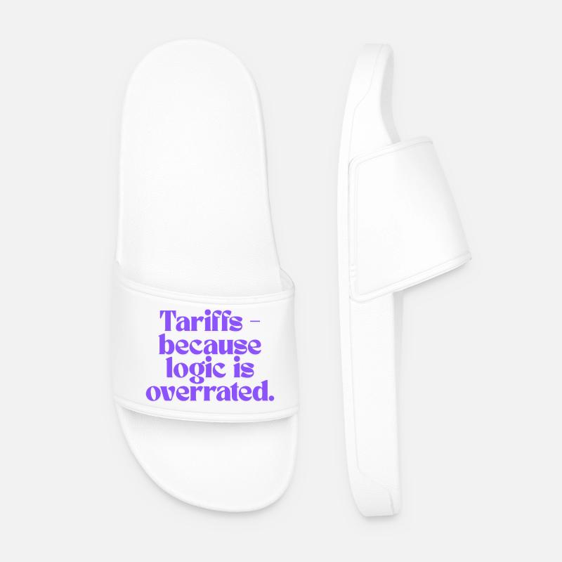 Tariffs - because logic is overrated! - Men’s Pool Sliders - white