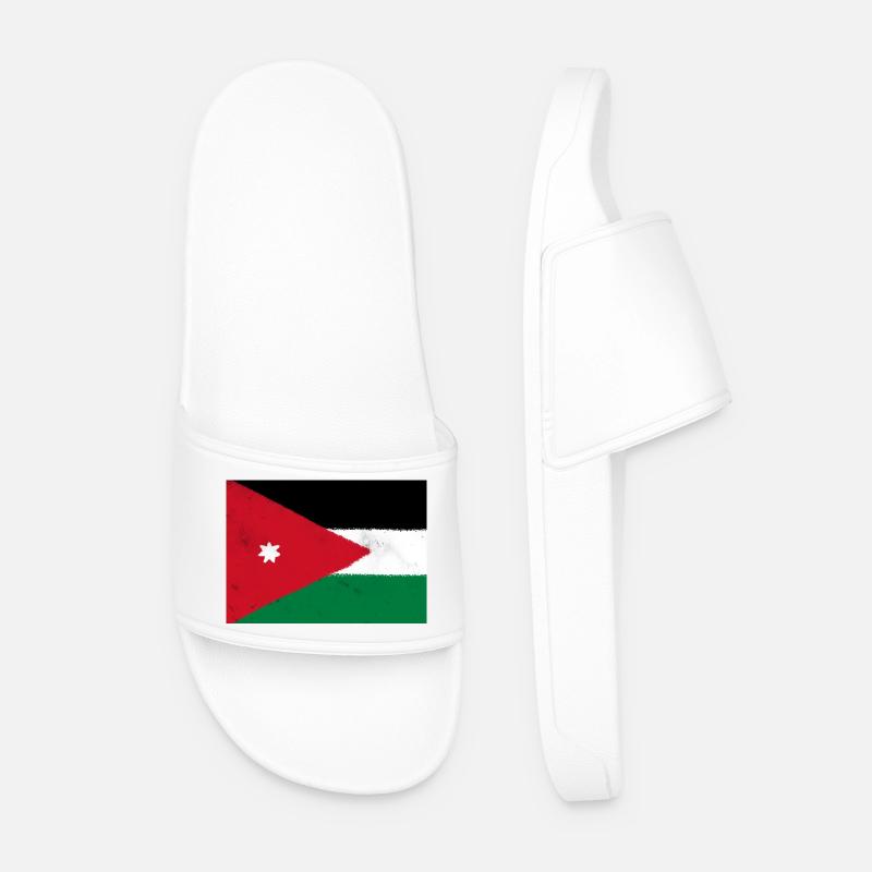 Flagge von Jordanien - Männer Badelatschen - Weiß