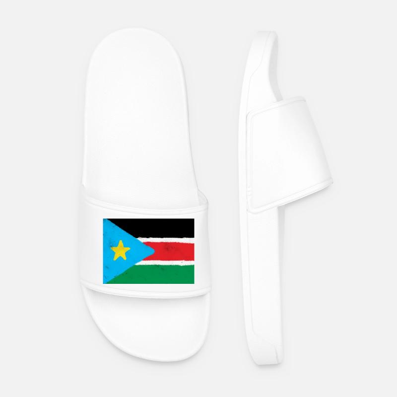 Flagge des Südsudan - Männer Badelatschen - Weiß