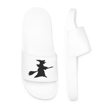 Hexe Silhouette Halloween - Männer Badelatschen - Weiß - Vorne