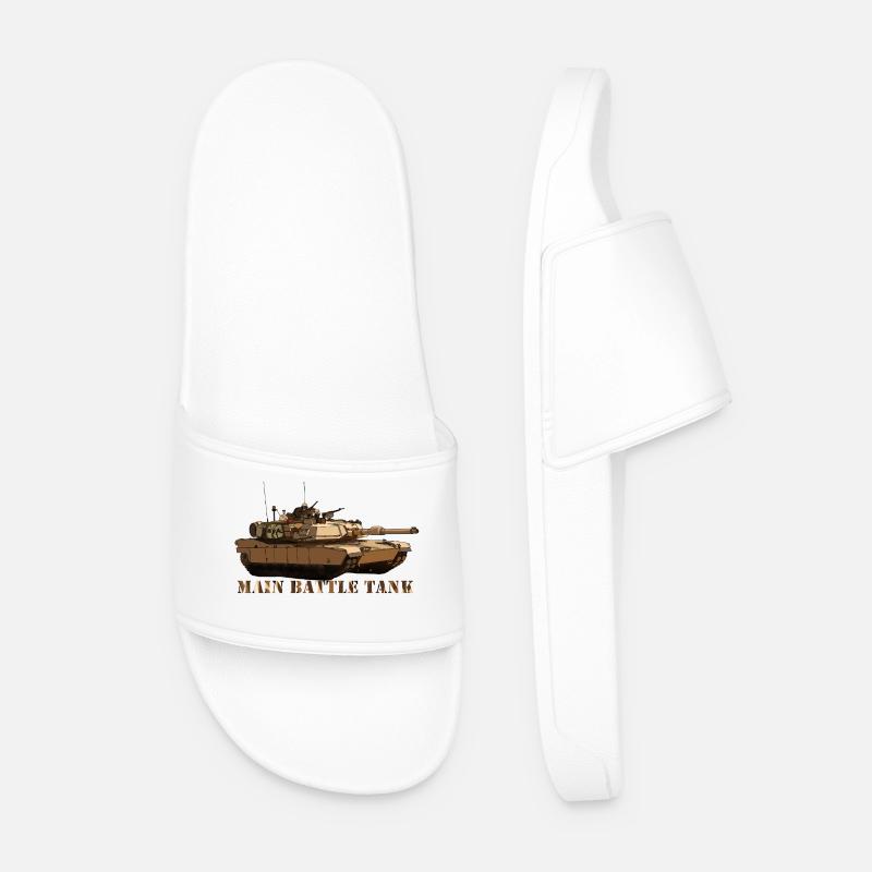 M1 Abrams - Männer Badelatschen - Weiß