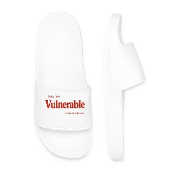 vulnerable_-2- - Men’s Pool Sliders - white - Front