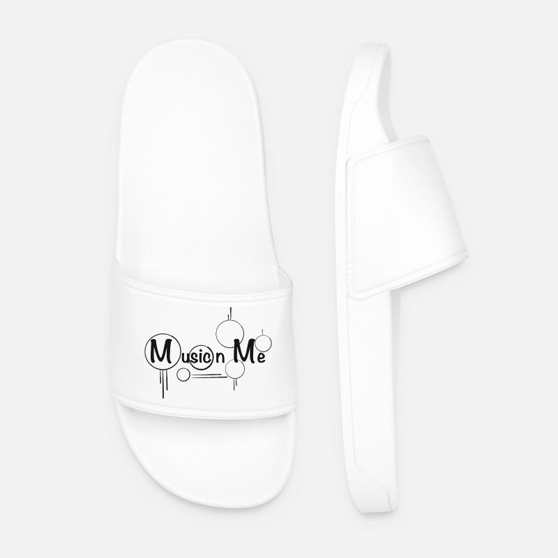 Musik Design - Männer Badelatschen - Weiß
