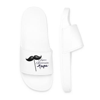 Happy birthday dad - Men’s Pool Sliders - white - Front