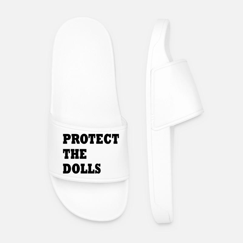 protect the dolls - Männer Badelatschen - Weiß