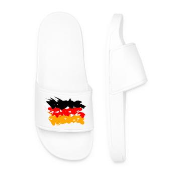 Deutschland Flagge Graffiti Design - Männer Badelatschen - Weiß - Vorne