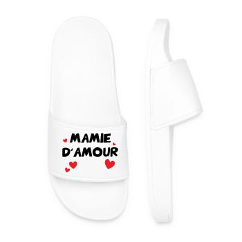 Mamie d'Amour - Claquettes Homme - blanc - Devant