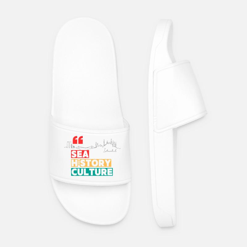 Geschichte - Männer Badelatschen - Weiß