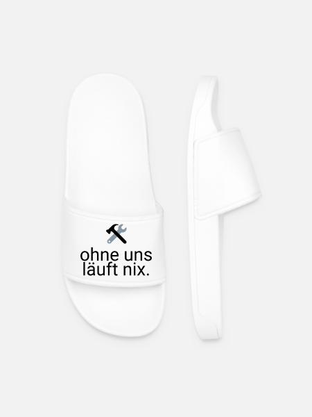 Construction workers & craftsmen - Nothing works without us! - Men’s Pool Sliders - white