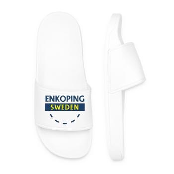 Enköping Schweden Stadtschild - Männer Badelatschen - Weiß - Vorne