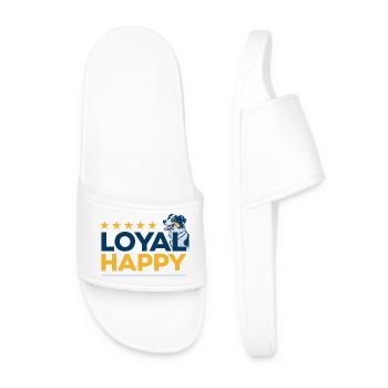 Chien Loyal Heureux Logo - Claquettes Homme - blanc - Devant