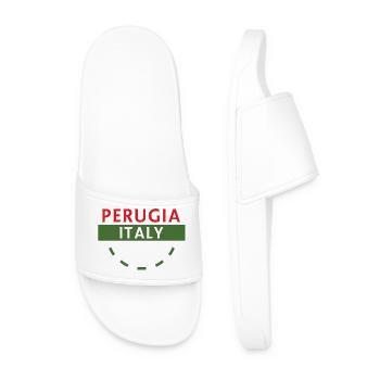 Badge de voyage Perugia Italia - Claquettes Homme - blanc - Devant