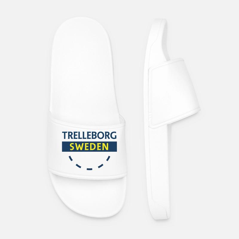 Trelleborg Schweden Circle Logo - Männer Badelatschen - Weiß