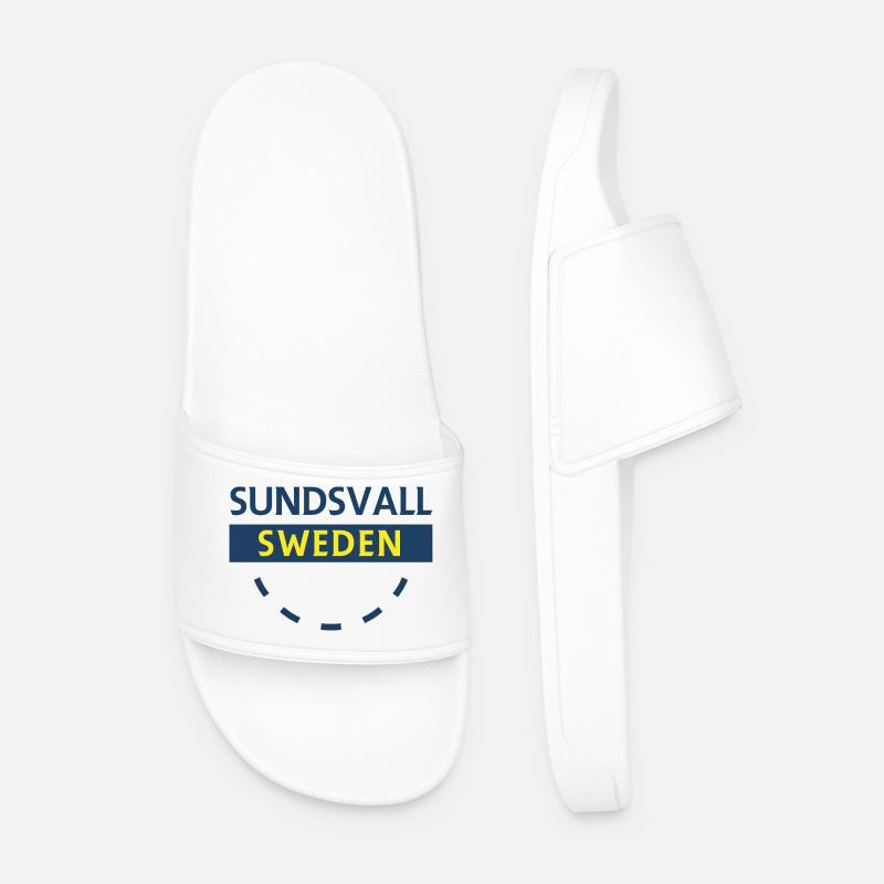 Sundsvall Schweden Emblem - Männer Badelatschen - Weiß