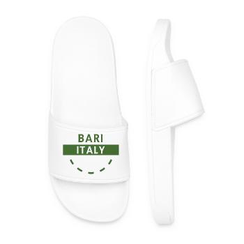 Bari Italy City Badge - Men’s Pool Sliders - white - Front