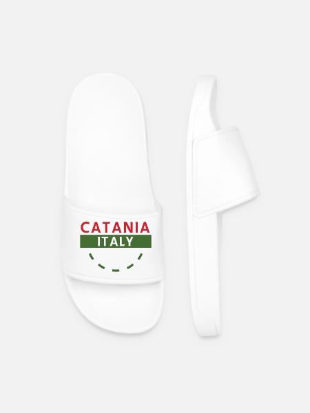 Catania Italien Emblem - Männer Badelatschen - Weiß
