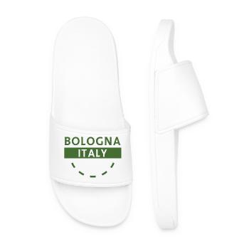 Bologna Italy Green Emblem - Men’s Pool Sliders - white - Front