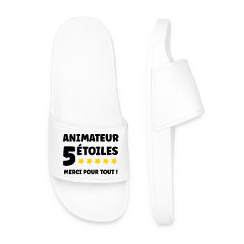 host - Men’s Pool Sliders - white - Front