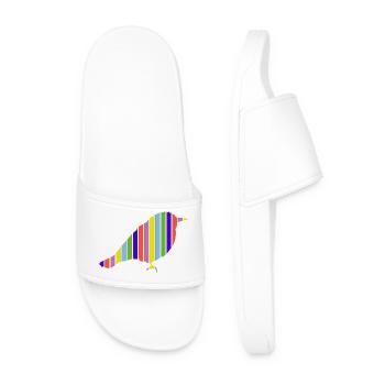 Oiseau aux couleurs vives - Claquettes Homme - blanc - Devant