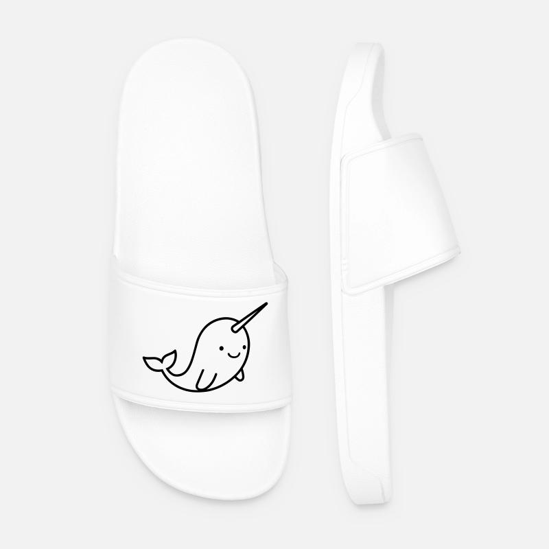 Narwal - Männer Badelatschen - Weiß