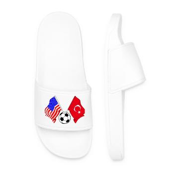 Fußball Türkei gegen USA - Männer Badelatschen - Weiß - Vorne