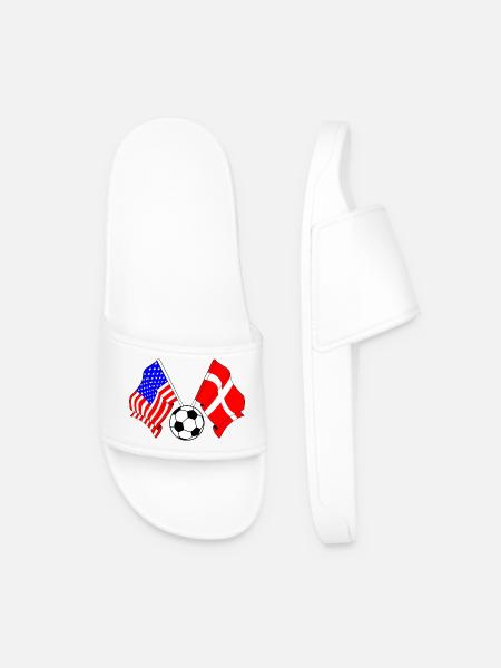 Football Denmark vs USA - Men’s Pool Sliders - white