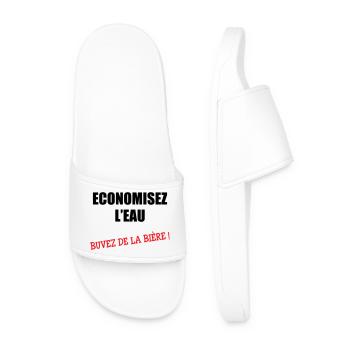 Save water, drink beer - Men’s Pool Sliders - white - Front