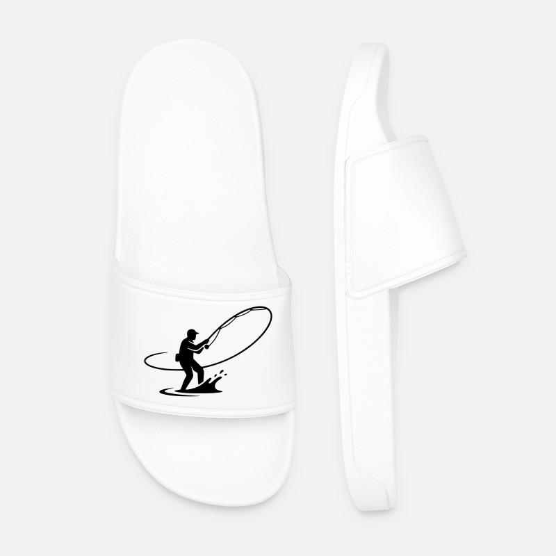 Dynamic Angler Casting Rod Vector - Men’s Pool Sliders - white