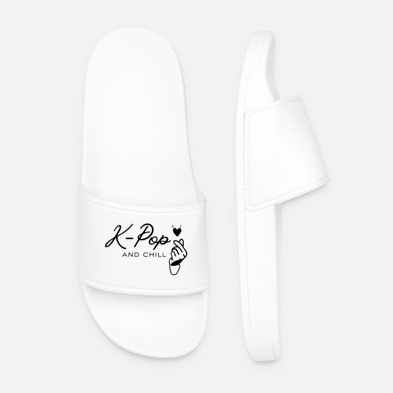 K-Pop_and_chill - Männer Badelatschen - Weiß