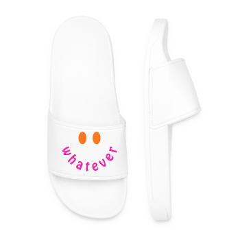 Whatever Smile - Design drôle de déclaration Y2K - Claquettes Homme - blanc - Devant