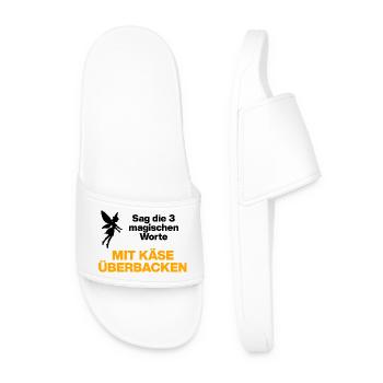 Say the 3 magic words: cheese! Food Porn Lover - Men’s Pool Sliders - white - Front