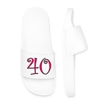 40. 40 ANS. 40e ANNIVERSAIRE. ANNIVERSAIRE 40 ANS. - Claquettes Homme - blanc - Devant