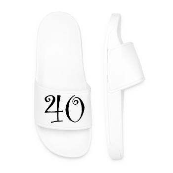 40. 40 ANS. 40e ANNIVERSAIRE. ANNIVERSAIRE 40 ANS. - Claquettes Homme - blanc - Devant