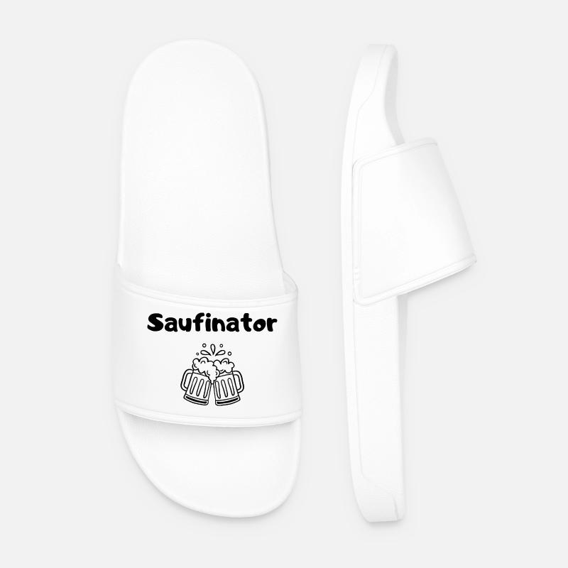 Saufinator - Männer Badelatschen - Weiß