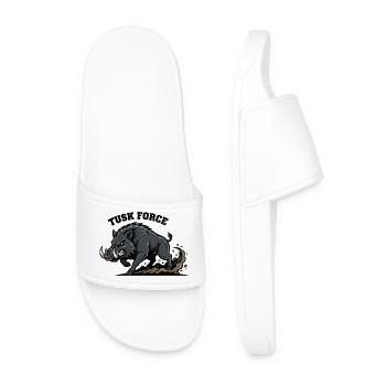 Tusk Force Wild Boar Charge - Men’s Pool Sliders - white - Front