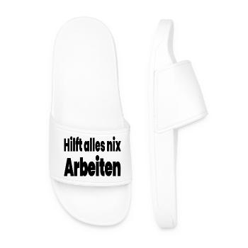 work - Men’s Pool Sliders - white - Front