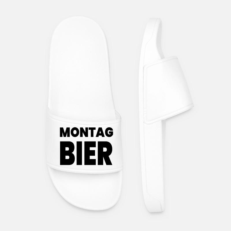Bier - Männer Badelatschen - Weiß