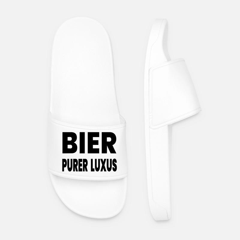 Bier - Männer Badelatschen - Weiß