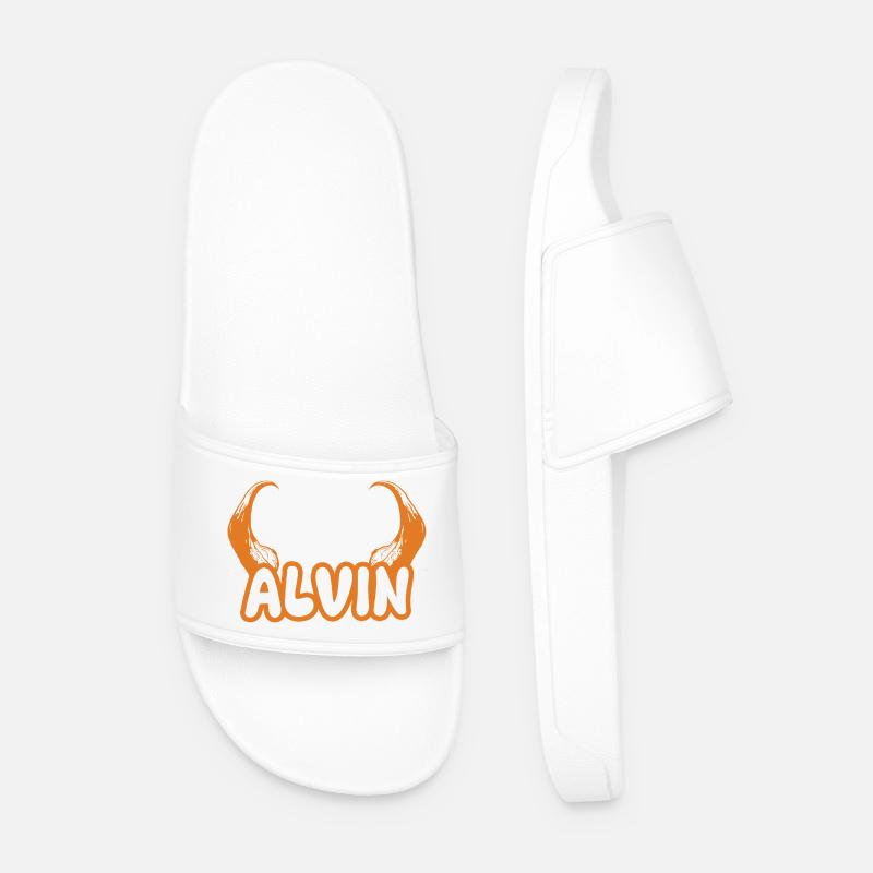 Teufel Alvin - Männer Badelatschen - Weiß