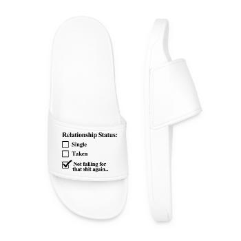 Relationship Humor – Fun Design for Couples - Men’s Pool Sliders - white - Front