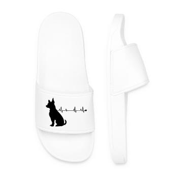 Dog - Men’s Pool Sliders - white - Front