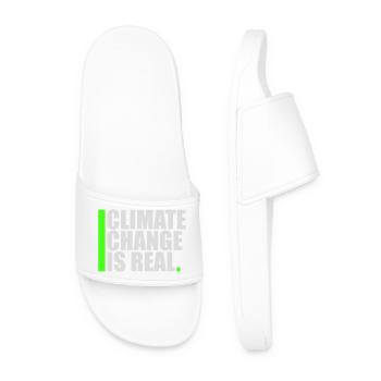Climate Change Is Real Climate Change Science - Men’s Pool Sliders - white - Front