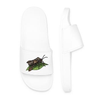Punaise Eau Geante Giant Water Bug Leaf - Men’s Pool Sliders - white - Front