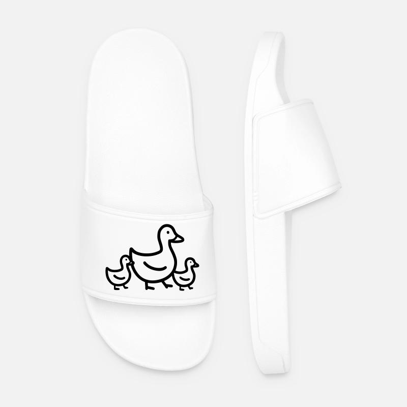 Duck Family - Men’s Pool Sliders - white