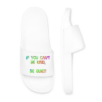 Si tu ne peux pas être gentil, tais-toi ! Vert Rouge - Claquettes Homme - blanc - Devant