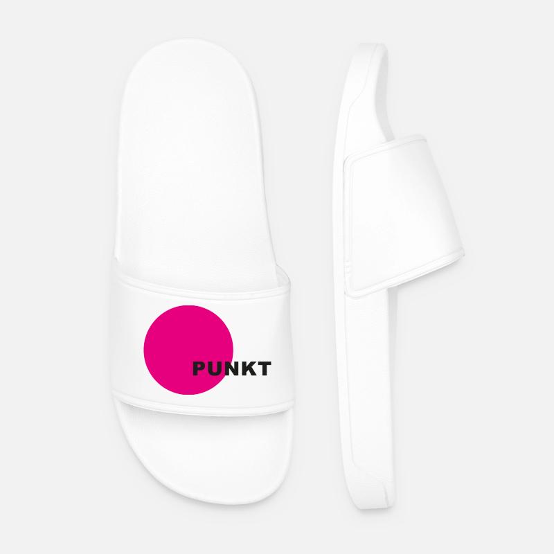 Punkt Neon Kreis - Männer Badelatschen - Weiß