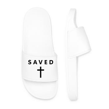 Geretteter Minimalist, Glaube an Jesus, cooler Chr - Männer Badelatschen - Weiß - Vorne