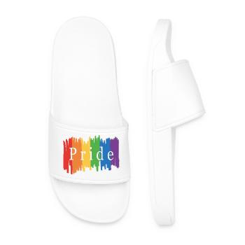 Regenbogenfahne Pride Month - Männer Badelatschen - Weiß - Vorne
