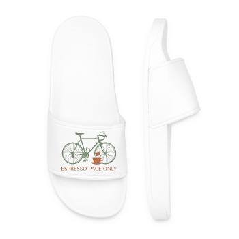 Espresso Pace Bicycle Tee - Men’s Pool Sliders - white - Front
