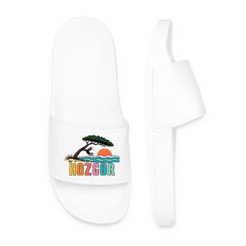 HOZGOR Ocean Pine of the Landes Retro - Men’s Pool Sliders - white - Front